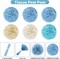 Dusty Blue Baby Shower Decorations for Boy with Welcome Baby Banner Baby Boy Letter Blue Champagne Sand Foil Balloons Fringe Curtains Paper Pom Poms for Boho Baby Shower Gender Reveal Party Supplies